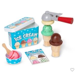Melissa & Doug Wooden Toy Ice Cream Playset